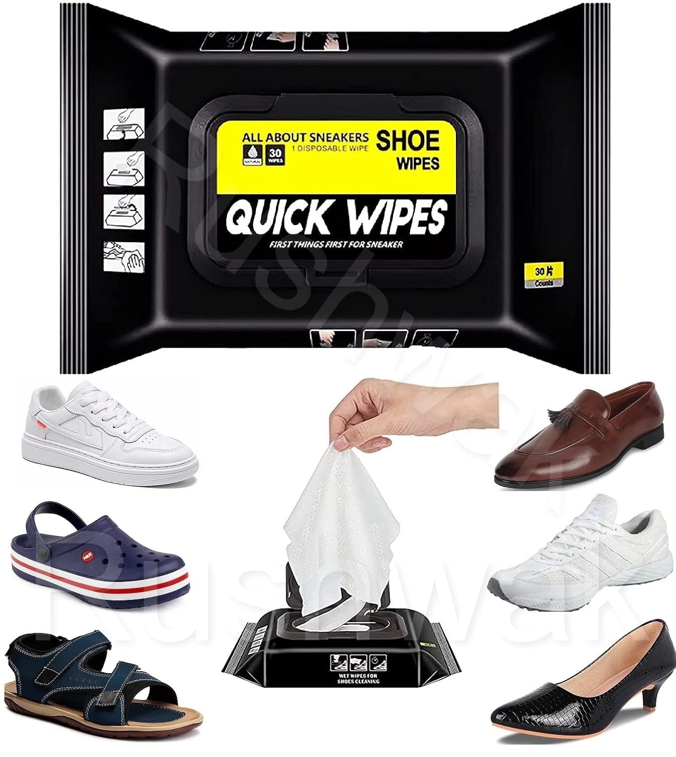 Sneaker & Shoe Cleaner Wipes(80 wipes in 1 pack)