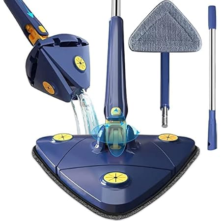 Blue Squeezing Triangle Cleaning Mop